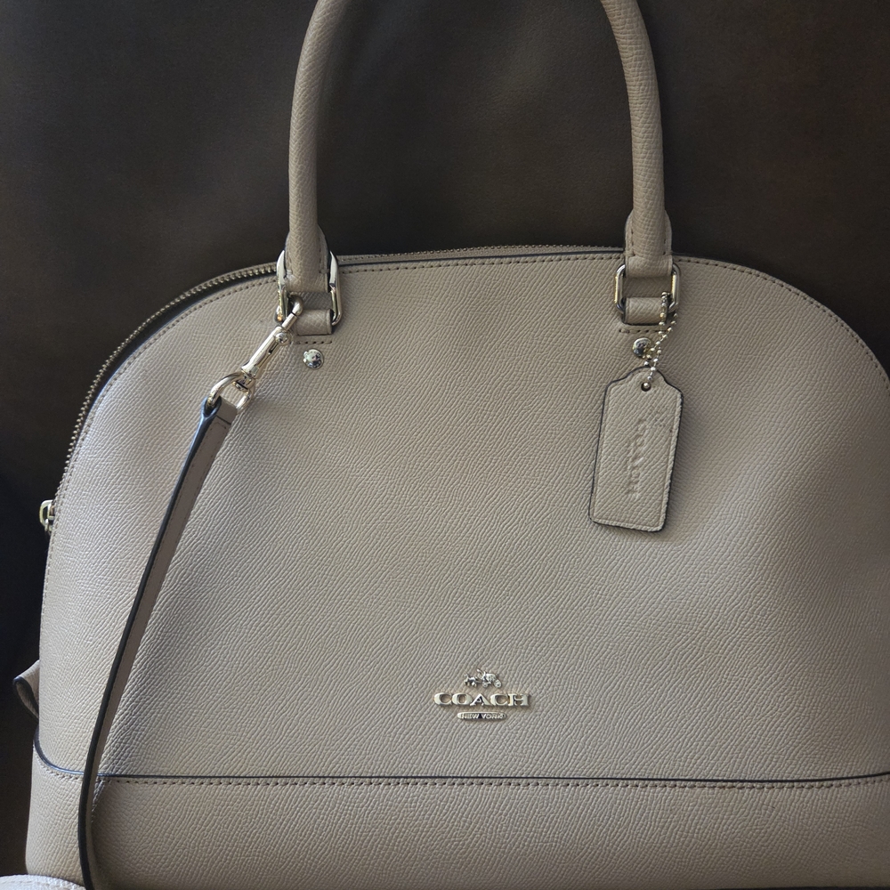 Authentic Coach Taupe Satchel Bag